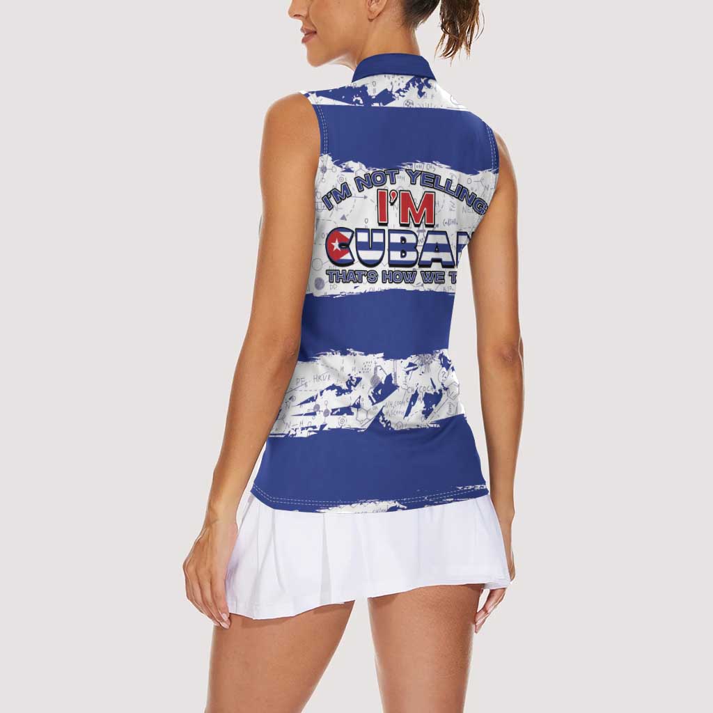 Cuba Women Sleeveless Polo Shirt Cubano The Perfect Element - Wonder Print Shop