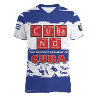 Cuba Women V-Neck T-Shirt Cubano The Perfect Element - Wonder Print Shop