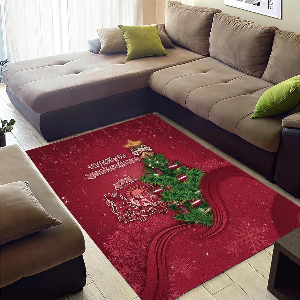 Latvia Christmas Area Rug Xmas Tree Latvija - Wonder Print Shop