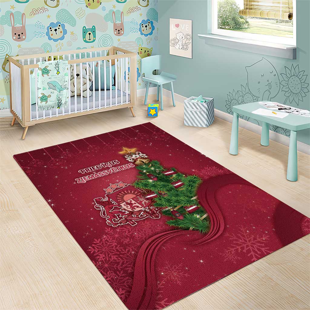 Latvia Christmas Area Rug Xmas Tree Latvija - Wonder Print Shop
