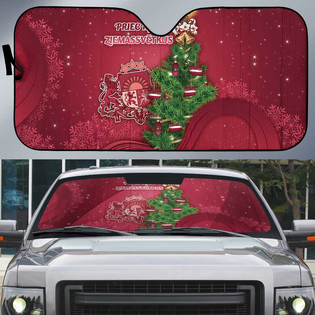 Latvia Christmas Auto Sun Shade Xmas Tree Latvija - Wonder Print Shop