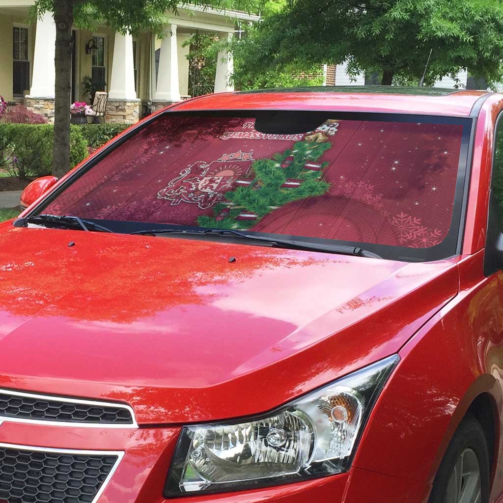 Latvia Christmas Auto Sun Shade Xmas Tree Latvija - Wonder Print Shop