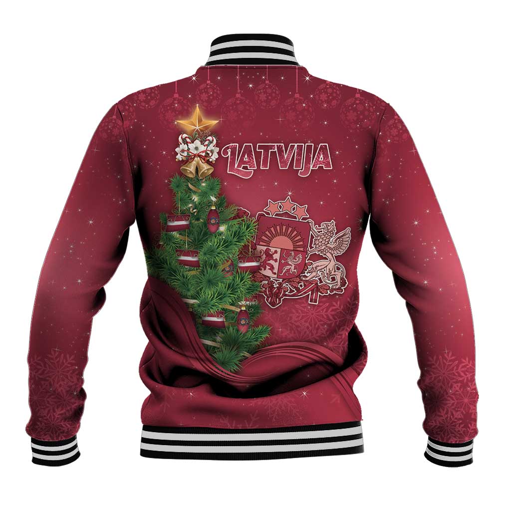 Latvia Christmas Baseball Jacket Xmas Tree Latvija - Wonder Print Shop