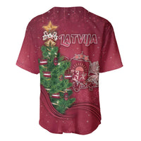 Latvia Christmas Baseball Jersey Xmas Tree Latvija - Wonder Print Shop