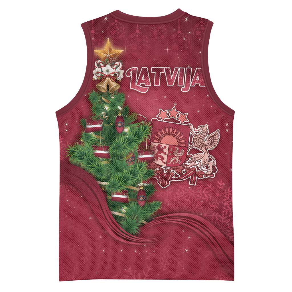 Latvia Christmas Basketball Jersey Xmas Tree Latvija - Wonder Print Shop