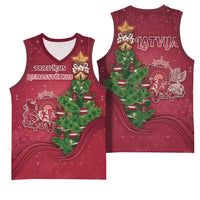 Latvia Christmas Basketball Jersey Xmas Tree Latvija - Wonder Print Shop