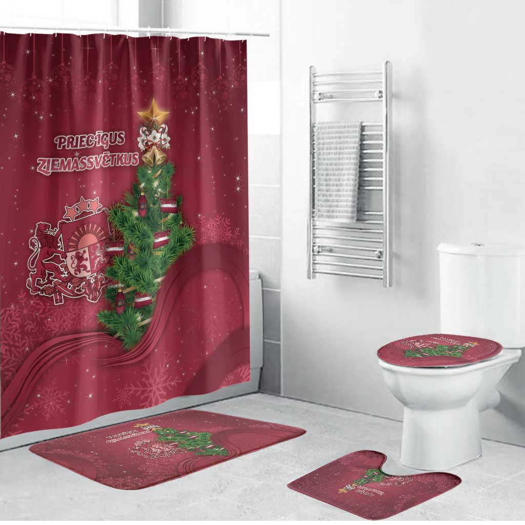 Latvia Christmas Bathroom Set Xmas Tree Latvija - Wonder Print Shop