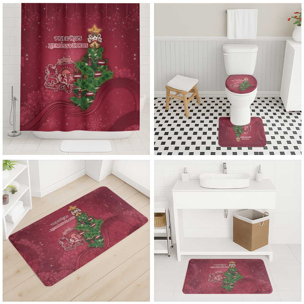 Latvia Christmas Bathroom Set Xmas Tree Latvija - Wonder Print Shop