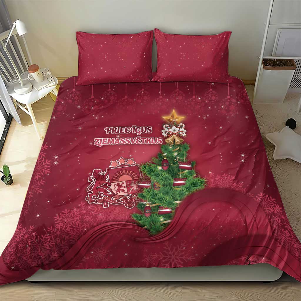 Latvia Christmas Bedding Set Xmas Tree Latvija - Wonder Print Shop