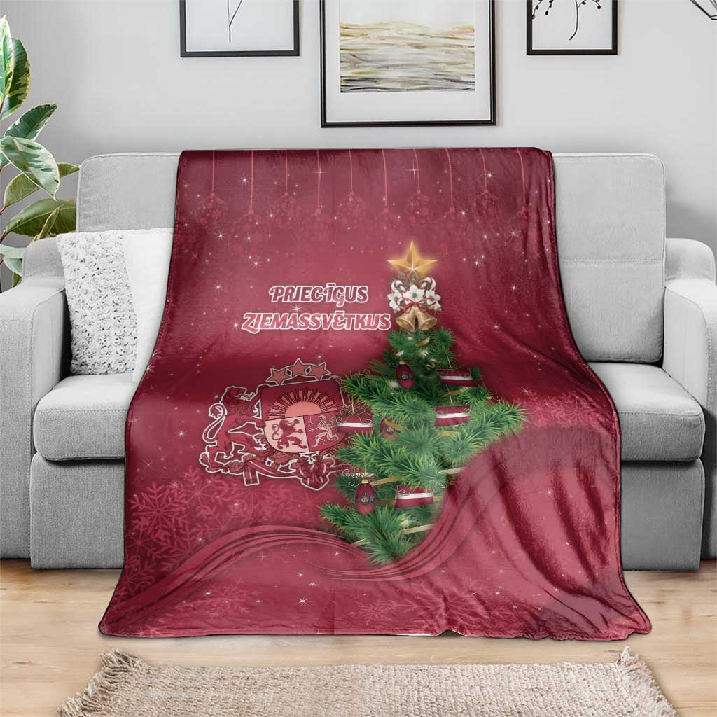 Latvia Christmas Blanket Xmas Tree Latvija - Wonder Print Shop