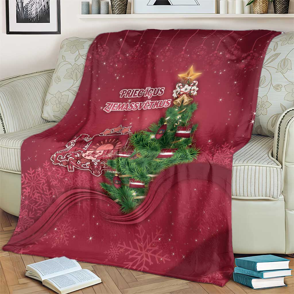 Latvia Christmas Blanket Xmas Tree Latvija - Wonder Print Shop