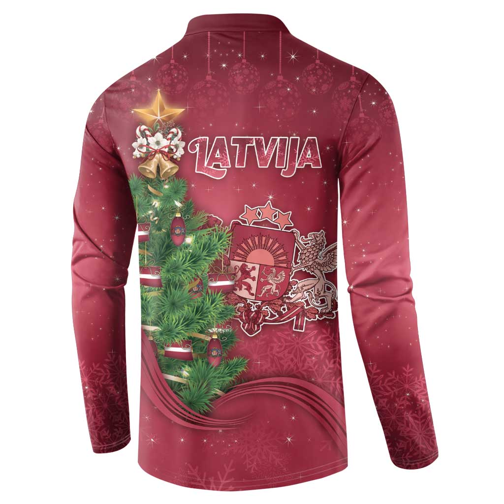 Latvia Christmas Button Sweatshirt Xmas Tree Latvija - Wonder Print Shop