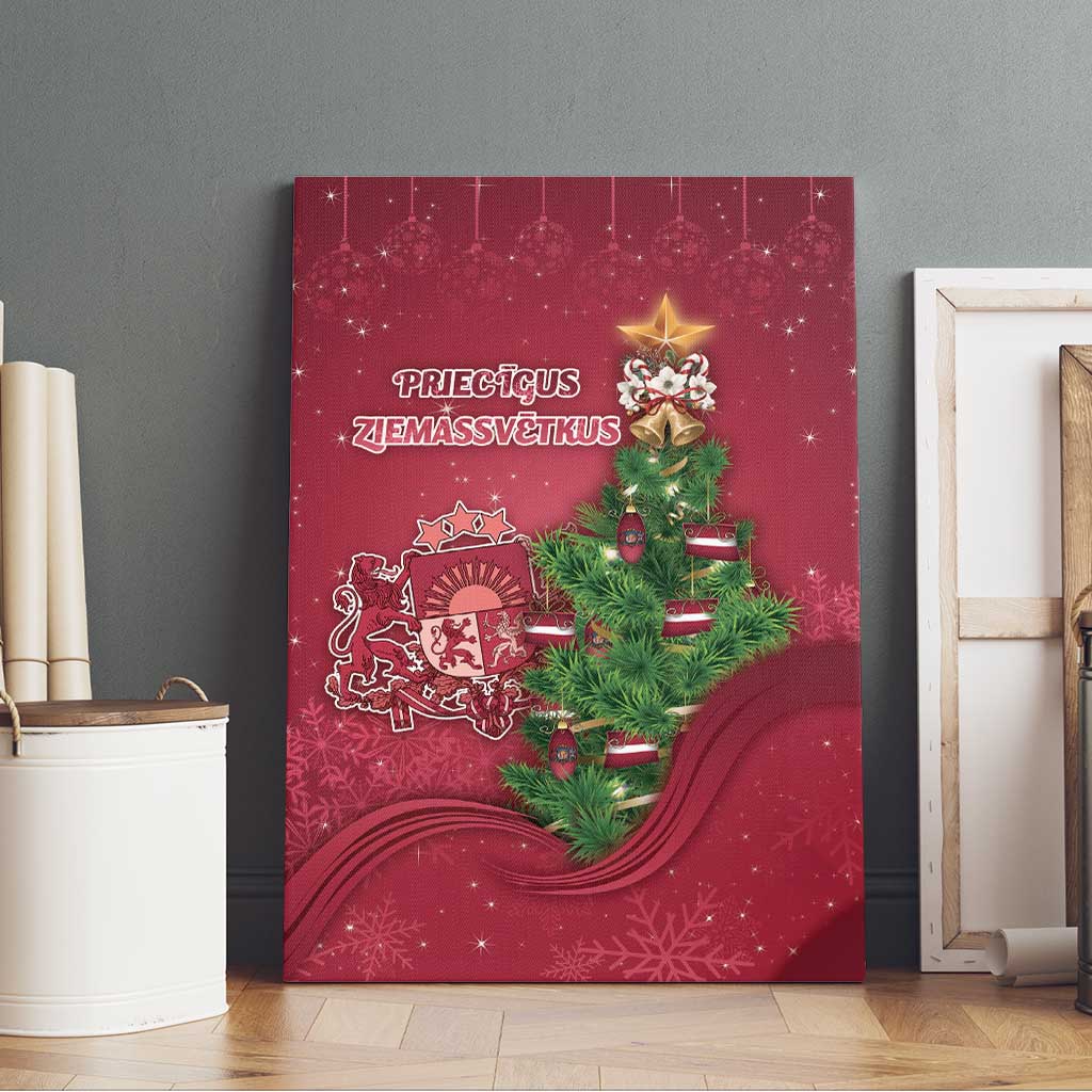 Latvia Christmas Canvas Wall Art Xmas Tree Latvija - Wonder Print Shop