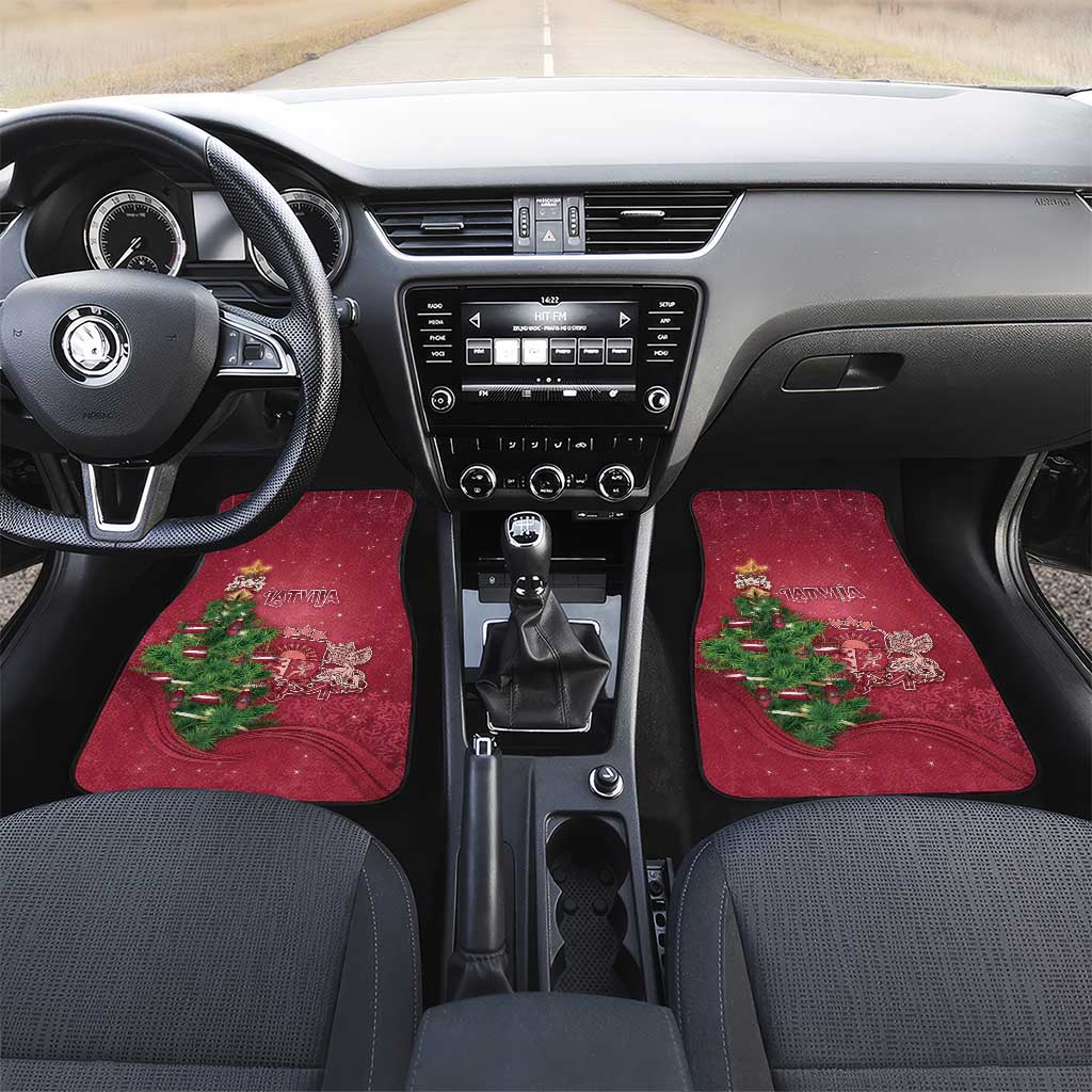Latvia Christmas Car Mats Xmas Tree Latvija - Wonder Print Shop
