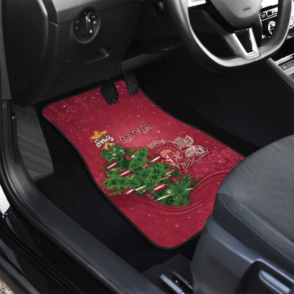 Latvia Christmas Car Mats Xmas Tree Latvija - Wonder Print Shop