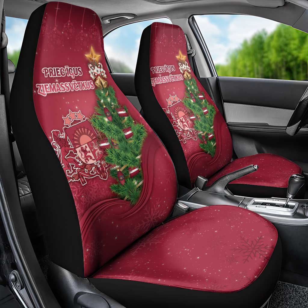Latvia Christmas Car Seat Cover Xmas Tree Latvija - Wonder Print Shop