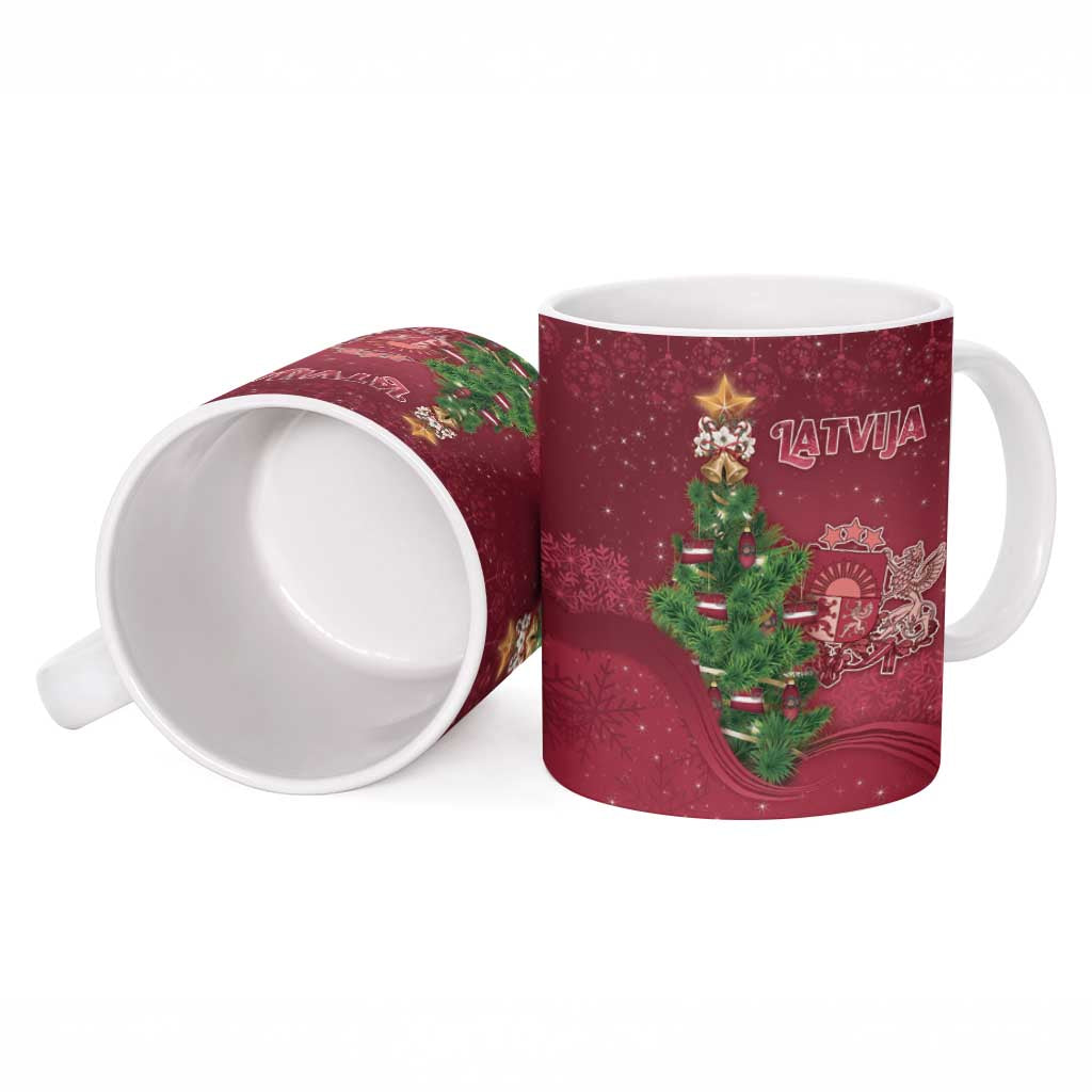 Latvia Christmas Ceramic Mug Xmas Tree Latvija - Wonder Print Shop