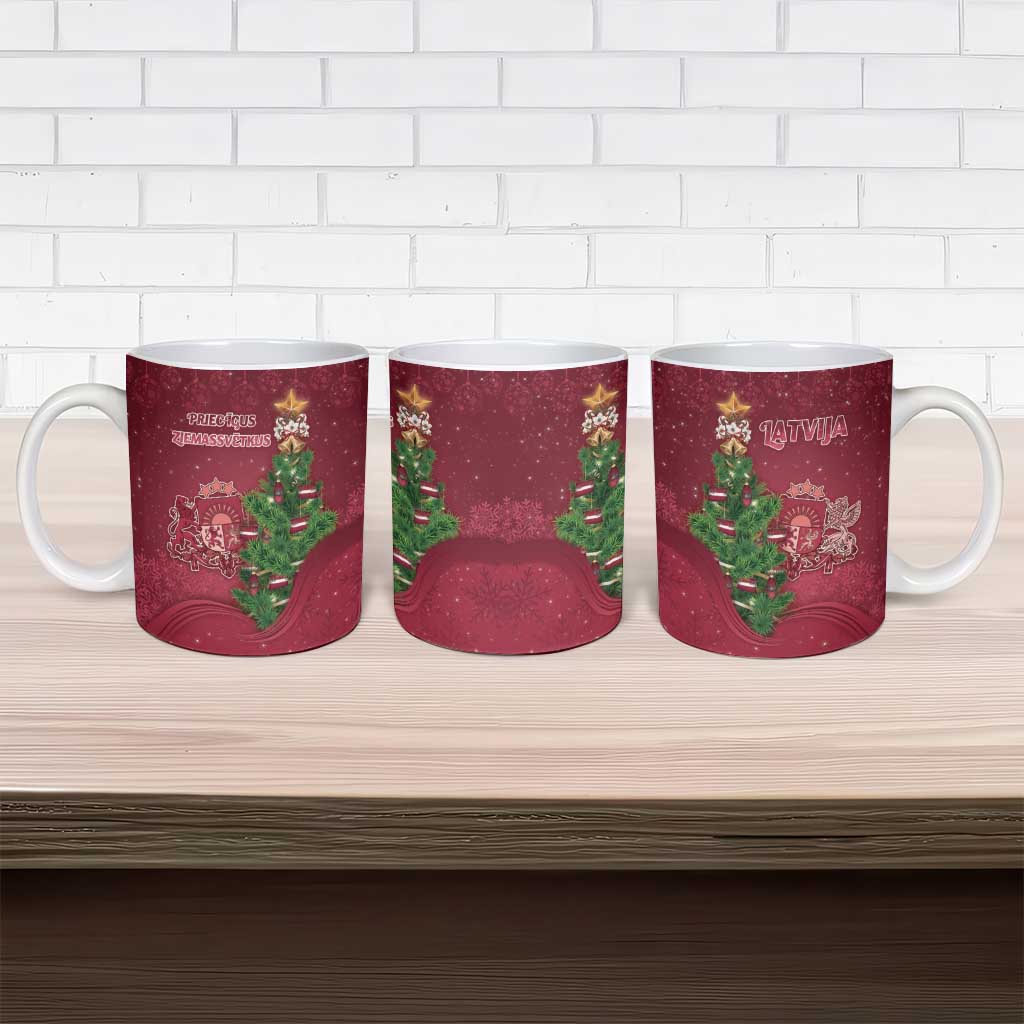 Latvia Christmas Ceramic Mug Xmas Tree Latvija - Wonder Print Shop