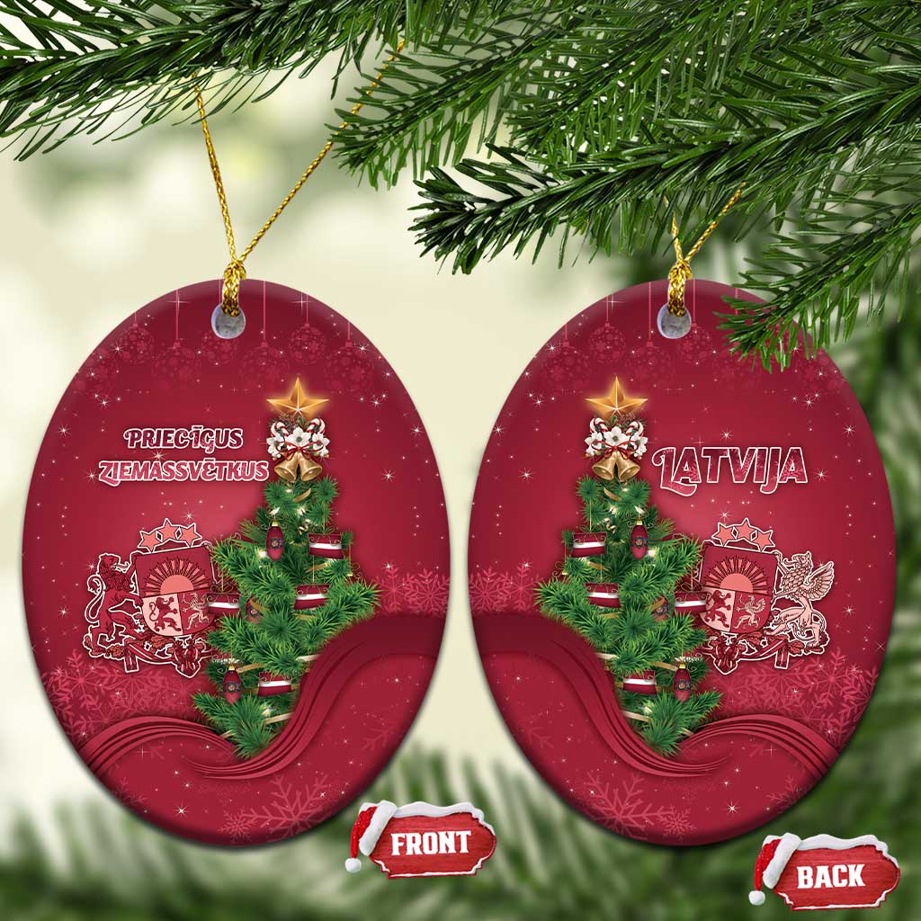 Latvia Christmas Ceramic Ornament Xmas Tree Latvija - Wonder Print Shop