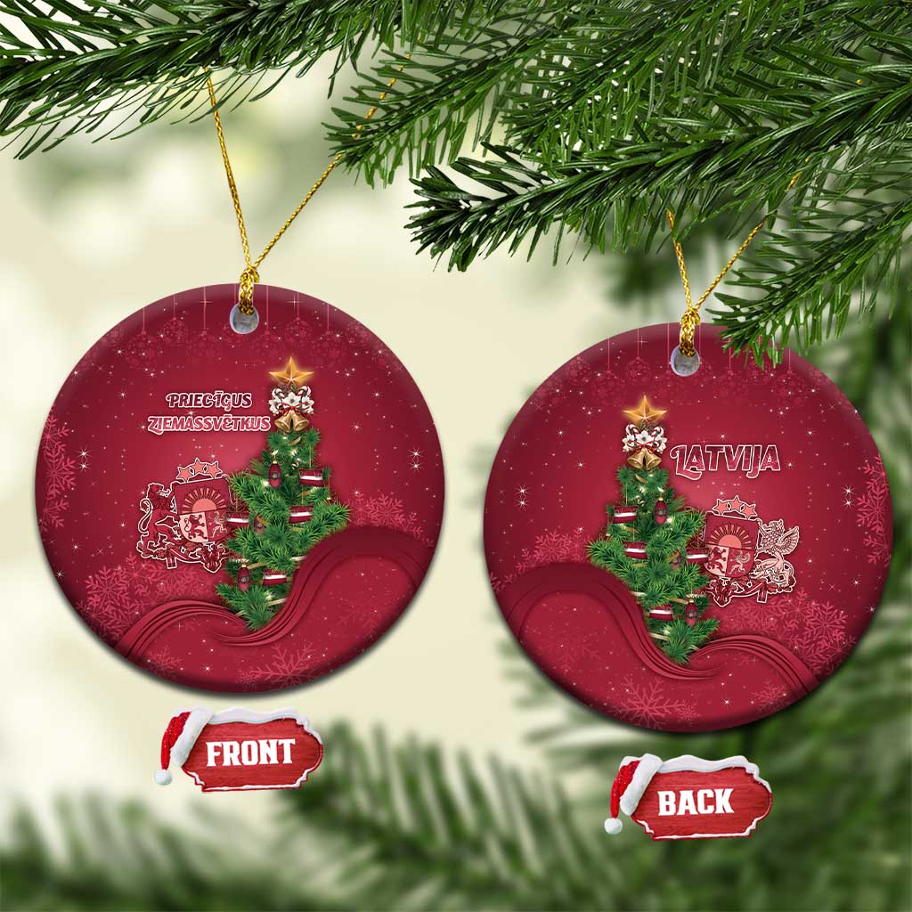 Latvia Christmas Ceramic Ornament Xmas Tree Latvija - Wonder Print Shop
