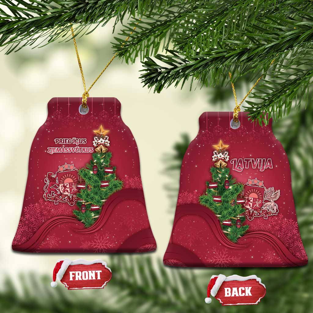 Latvia Christmas Ceramic Ornament Xmas Tree Latvija - Wonder Print Shop