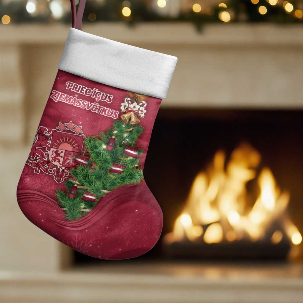 Latvia Christmas Stocking Xmas Tree Latvija - Wonder Print Shop