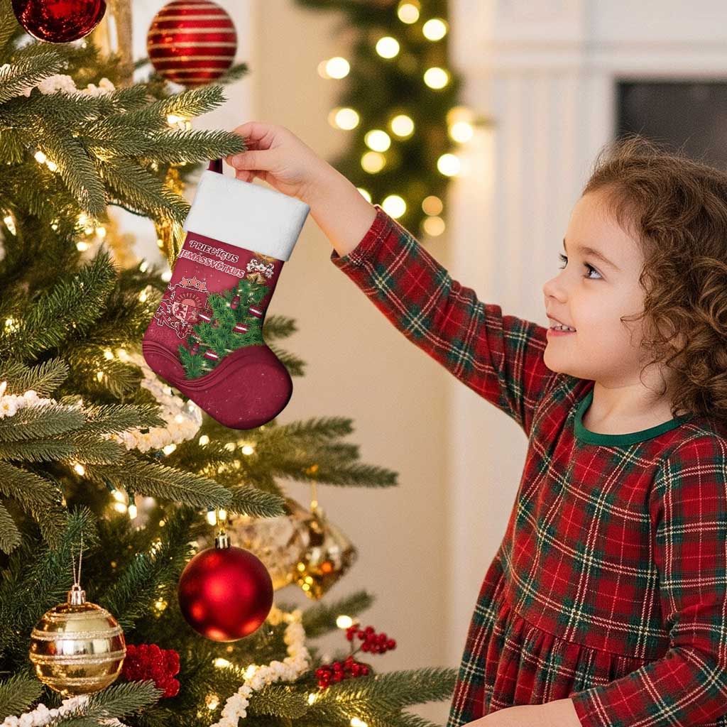 Latvia Christmas Stocking Xmas Tree Latvija - Wonder Print Shop