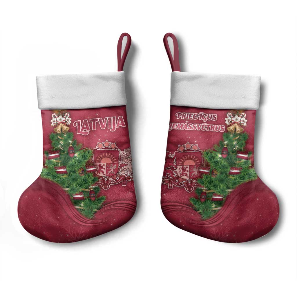 Latvia Christmas Stocking Xmas Tree Latvija - Wonder Print Shop