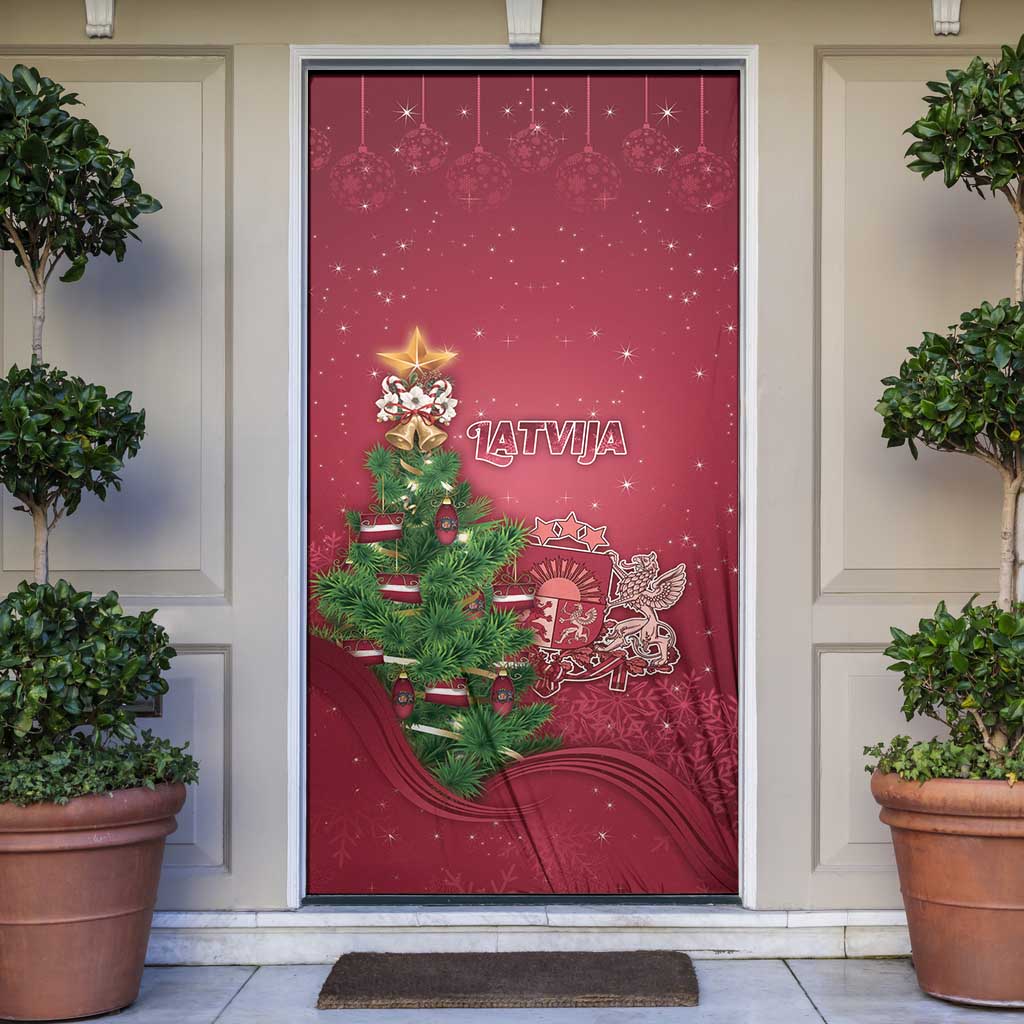 Latvia Christmas Door Cover Xmas Tree Latvija - Wonder Print Shop