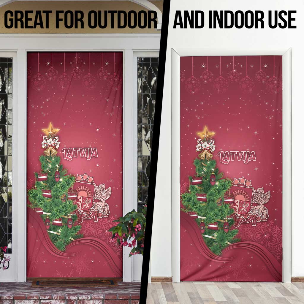Latvia Christmas Door Cover Xmas Tree Latvija - Wonder Print Shop