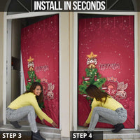 Latvia Christmas Door Cover Xmas Tree Latvija - Wonder Print Shop