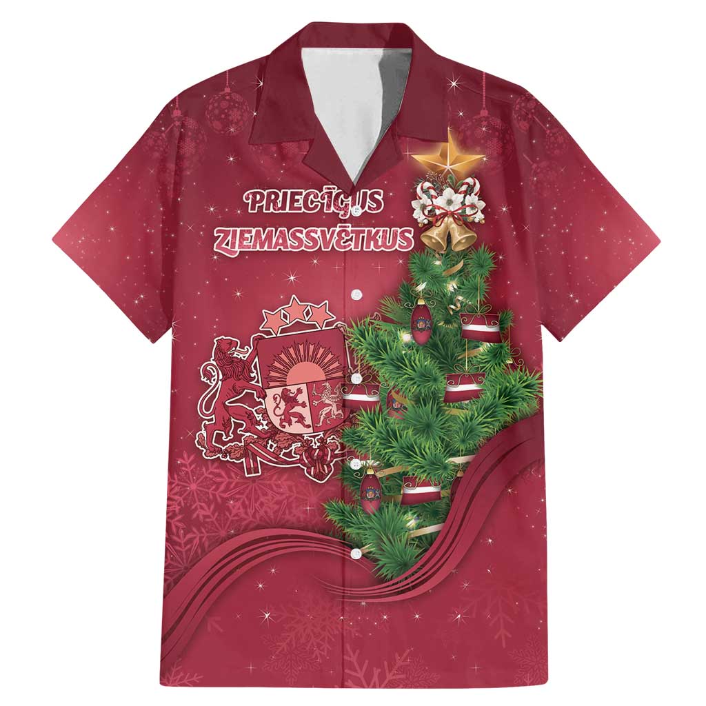 Latvia Christmas Family Matching Mermaid Dress and Hawaiian Shirt Xmas Tree Latvija - Wonder Print Shop