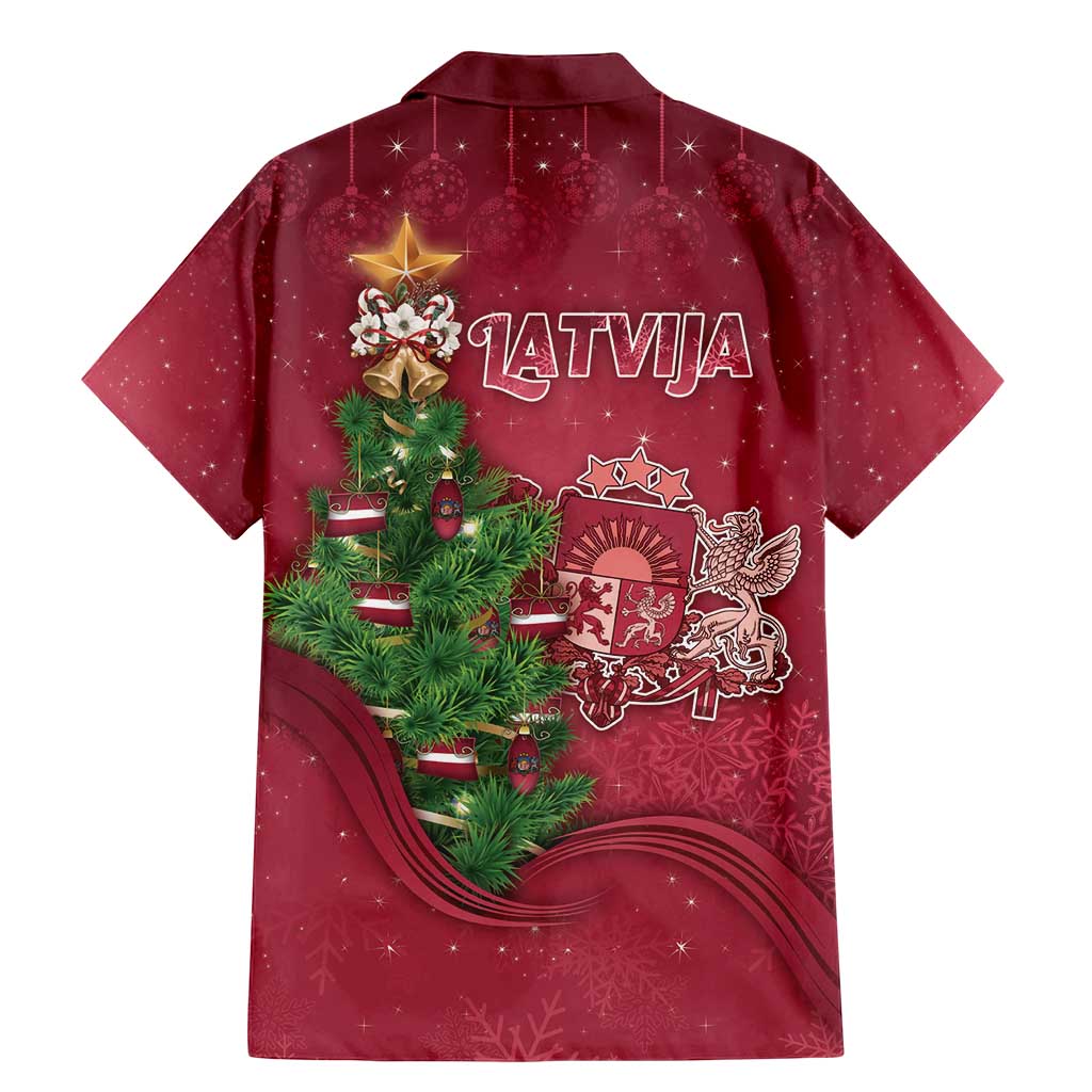 Latvia Christmas Family Matching Mermaid Dress and Hawaiian Shirt Xmas Tree Latvija - Wonder Print Shop