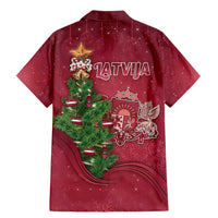 Latvia Christmas Family Matching Mermaid Dress and Hawaiian Shirt Xmas Tree Latvija - Wonder Print Shop
