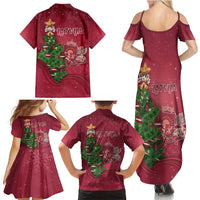 Latvia Christmas Family Matching Summer Maxi Dress and Hawaiian Shirt Xmas Tree Latvija - Wonder Print Shop