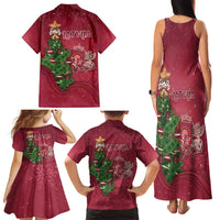 Latvia Christmas Family Matching Tank Maxi Dress and Hawaiian Shirt Xmas Tree Latvija - Wonder Print Shop
