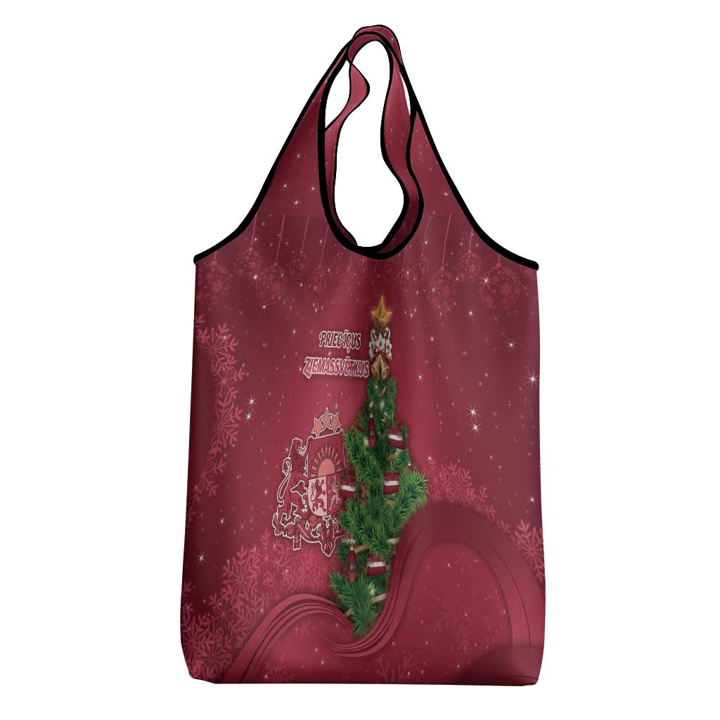 Latvia Christmas Grocery Bag Xmas Tree Latvija - Wonder Print Shop