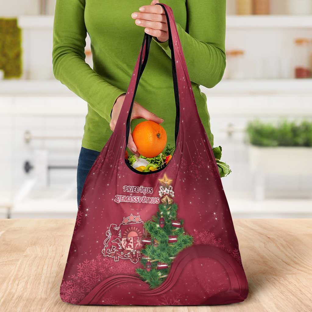 Latvia Christmas Grocery Bag Xmas Tree Latvija - Wonder Print Shop