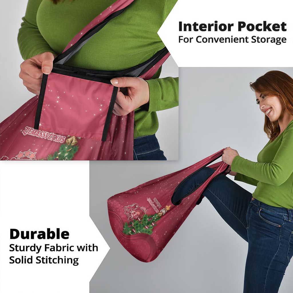 Latvia Christmas Grocery Bag Xmas Tree Latvija - Wonder Print Shop