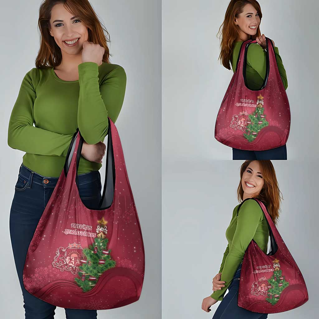 Latvia Christmas Grocery Bag Xmas Tree Latvija - Wonder Print Shop