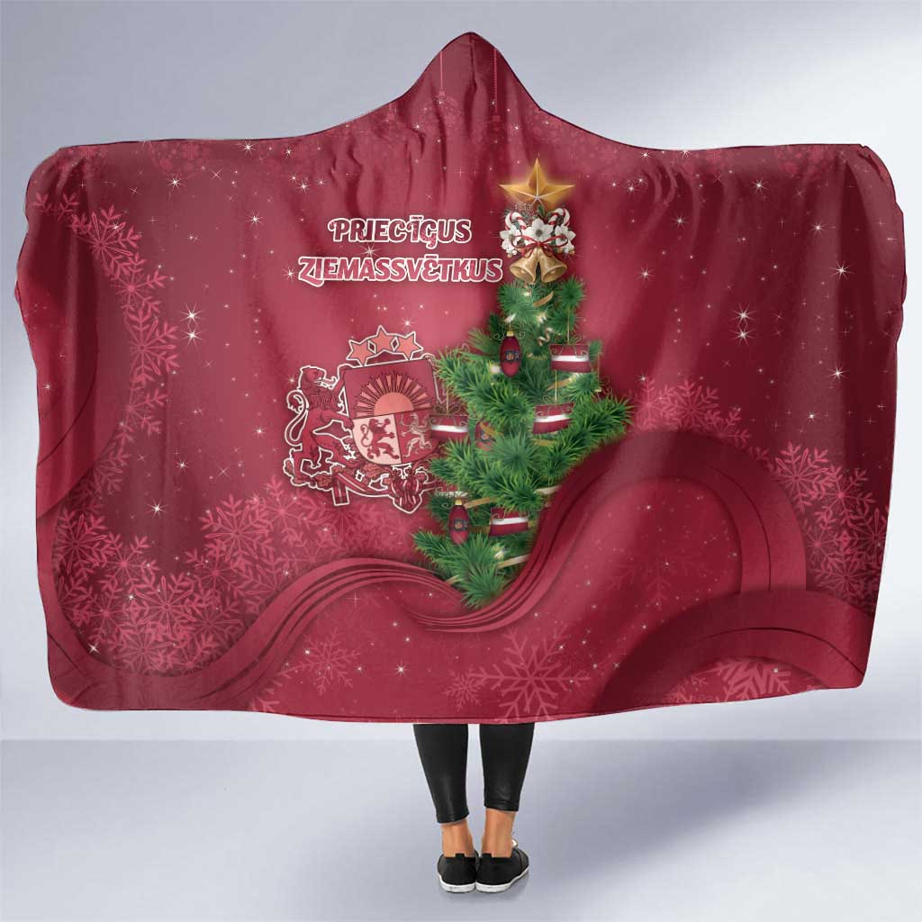 Latvia Christmas Hooded Blanket Xmas Tree Latvija - Wonder Print Shop