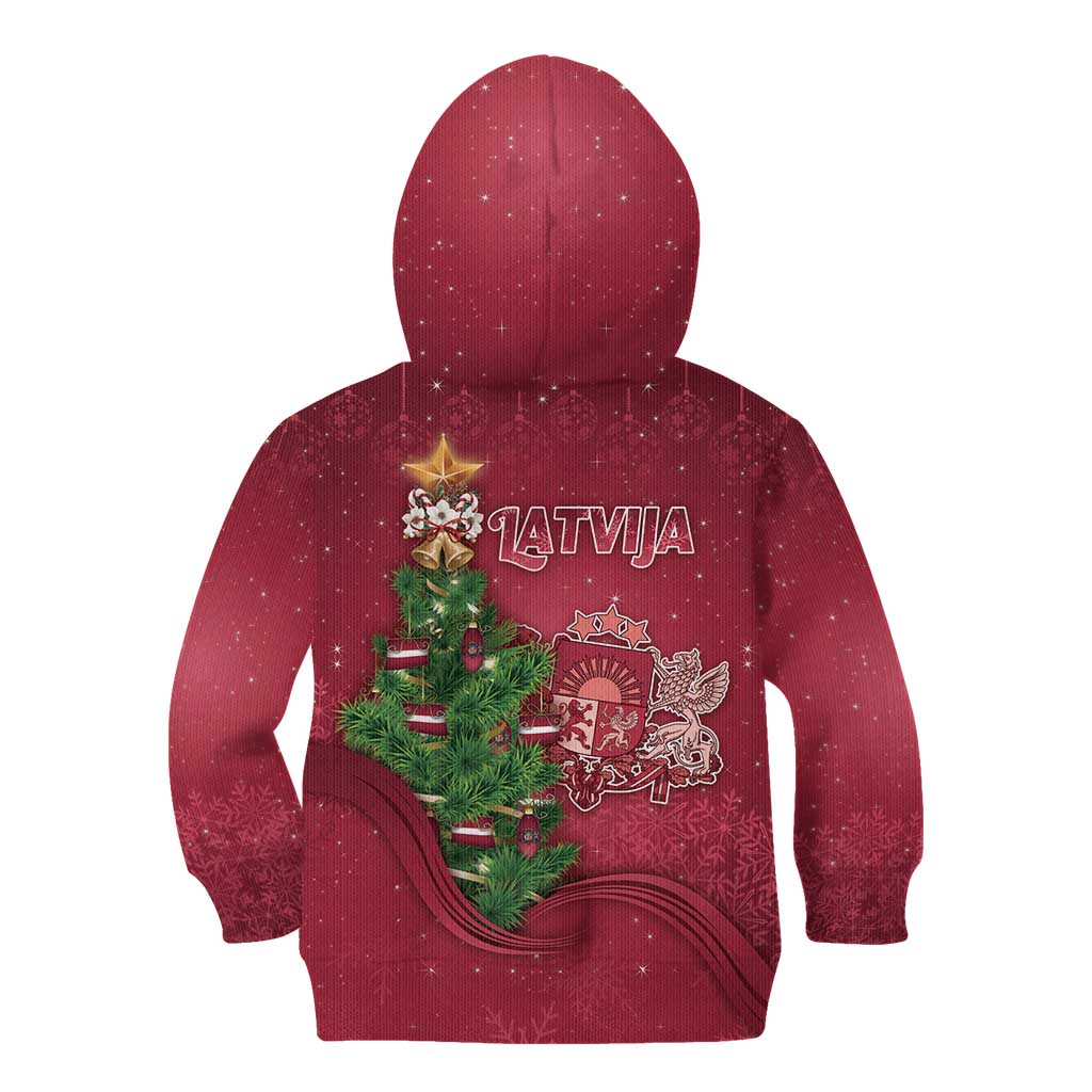 Latvia Christmas Kid Hoodie Xmas Tree Latvija - Wonder Print Shop