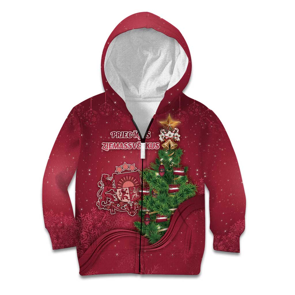 Latvia Christmas Kid Hoodie Xmas Tree Latvija - Wonder Print Shop