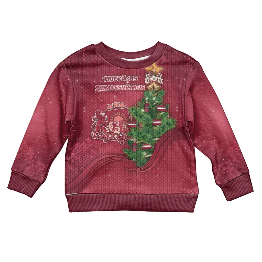 Latvia Christmas Kid Ugly Christmas Sweater Xmas Tree Latvija - Wonder Print Shop