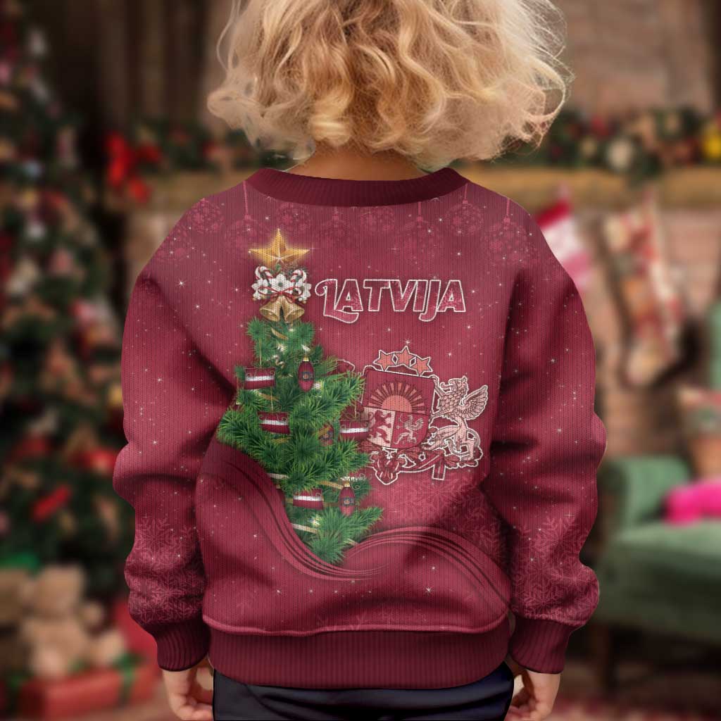 Latvia Christmas Kid Ugly Christmas Sweater Xmas Tree Latvija - Wonder Print Shop