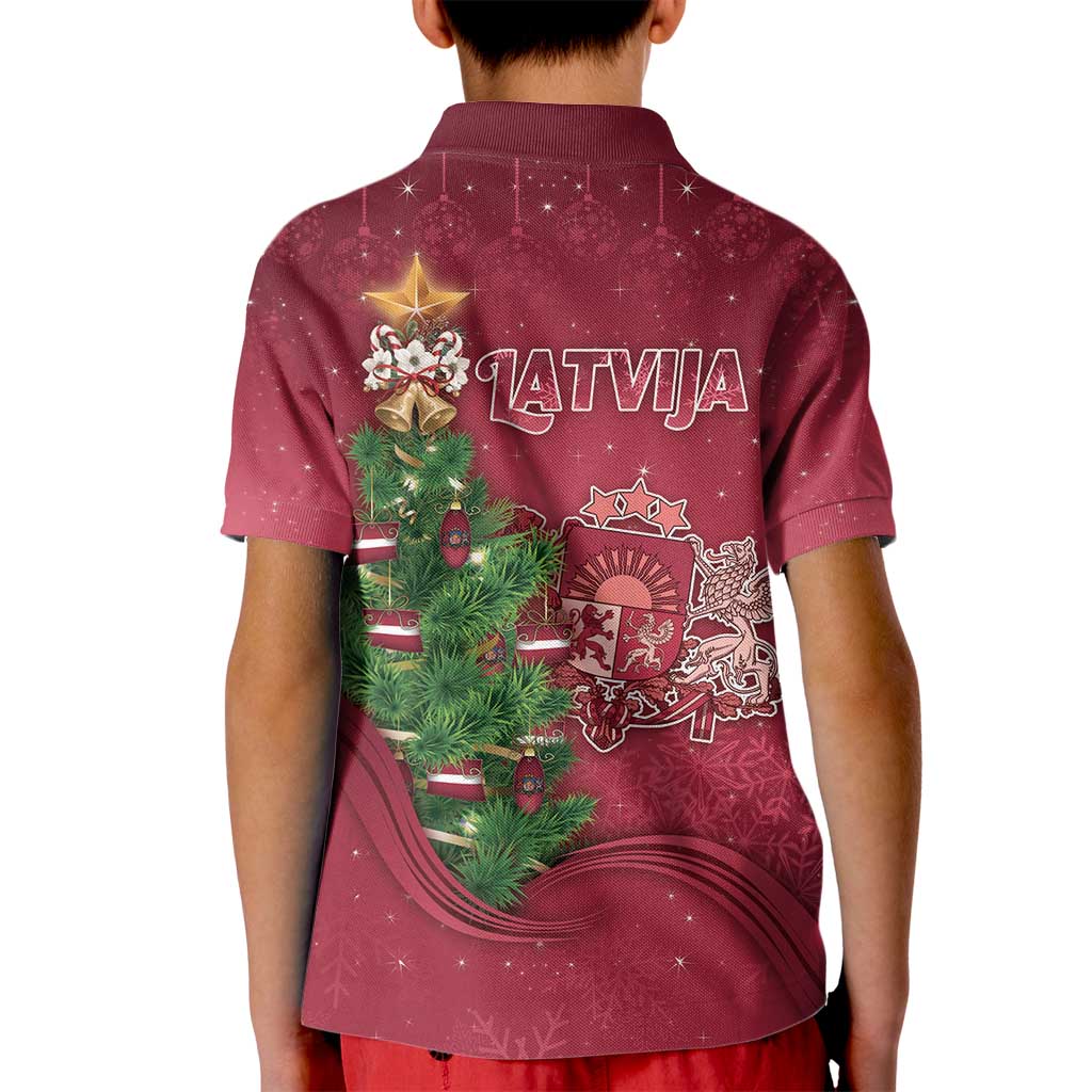 Latvia Christmas Kid Polo Shirt Xmas Tree Latvija - Wonder Print Shop