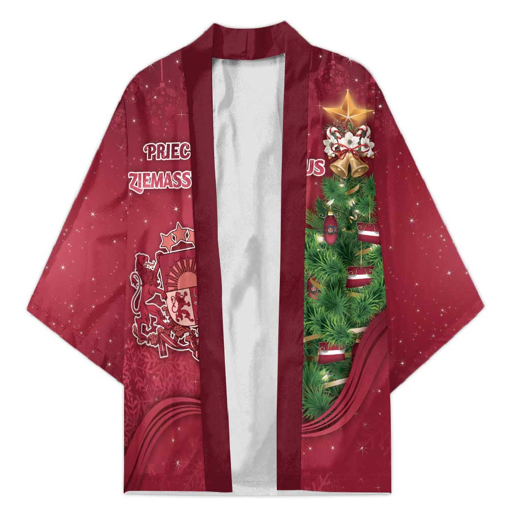 Latvia Christmas Kimono Xmas Tree Latvija - Wonder Print Shop