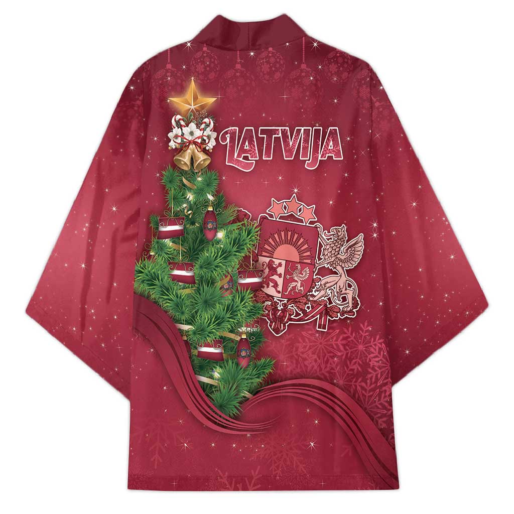 Latvia Christmas Kimono Xmas Tree Latvija - Wonder Print Shop