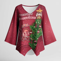 Latvia Christmas Kimono Sleeve Blouse Xmas Tree Latvija - Wonder Print Shop