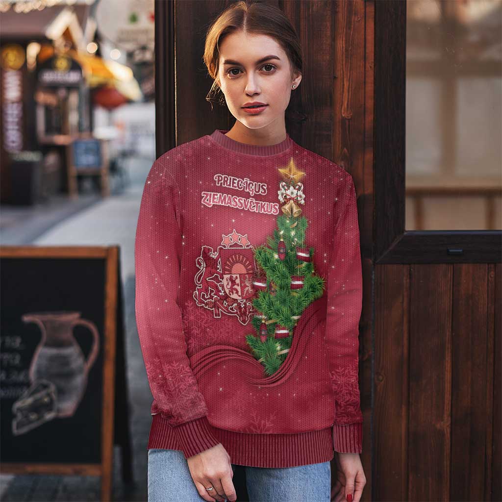 Latvia Christmas Ugly Christmas Sweater Xmas Tree Latvija - Wonder Print Shop